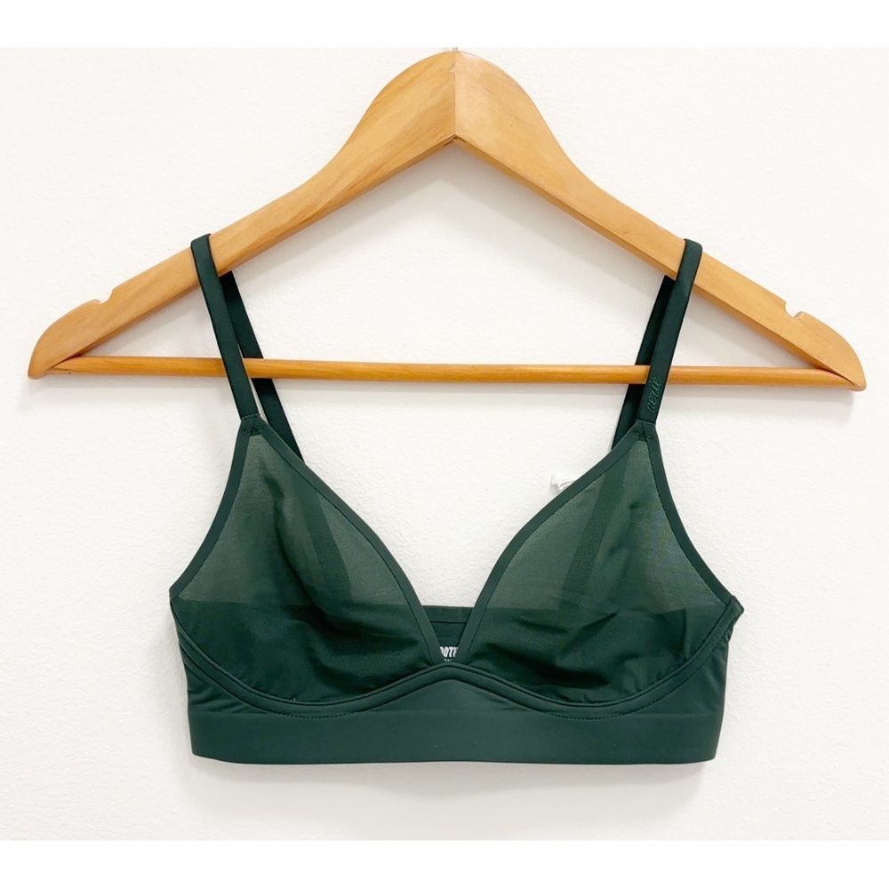 NWT Aerie SMOOTHEZ Mesh Bralette Sycamore Womens Size XS Extra Small - Picture 8 of 9